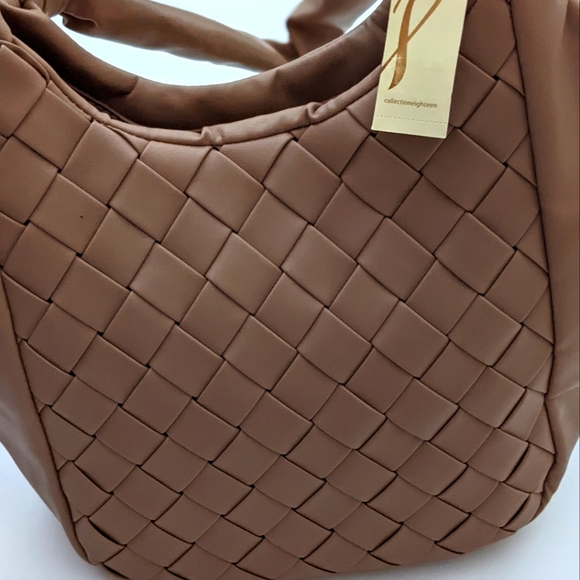 Collection XIIX Bags Nwt Collection Xiix Tan Braided Tote Bag